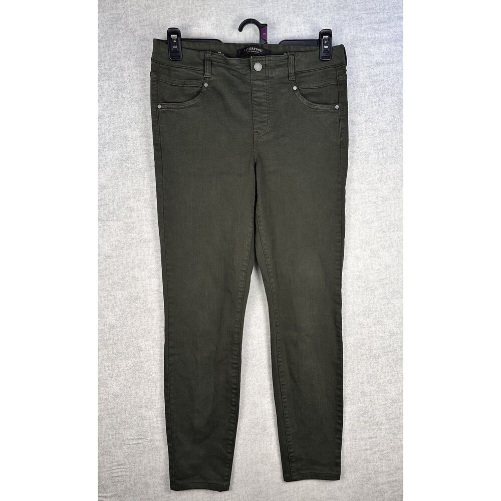 Liverpool Skinny Jeans Womens 8/29 (Actual 32x 27) Army Green Stretch Grunge